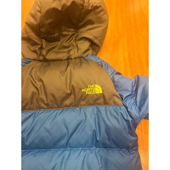 The North Face Infant Snowsuit 18-24 Blue Brown Bunting Hooded - Picture 5 of 5